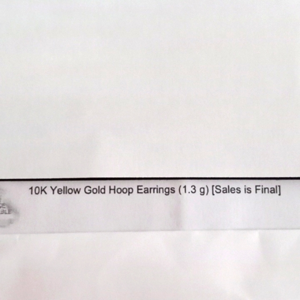 10K YELLOW GOLD HOOP EARRINGS - Picture 4 of 4